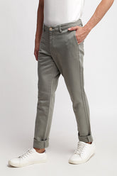 Green Stretch Solid Chino Trousers - SB1030 T-2